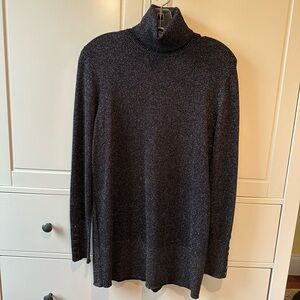 Y2K DG2 by Diane Gilman Black Sparkly Sweater Turtleneck Medium